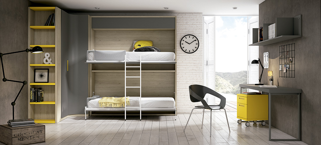 Multiplica el espacio de tu habitación con una cama abatible